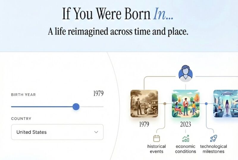 If You Were Born In… — Explore how your life changes across time and place