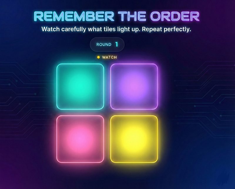 Memory Test — Remember the order