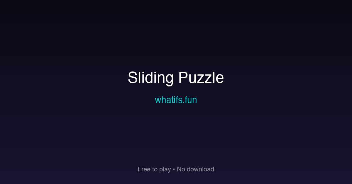 Sliding Puzzle — Free Online 15-Puzzle Game