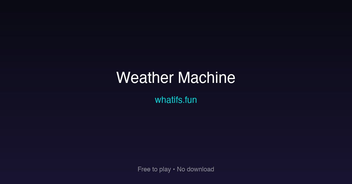 Weather Inator Weather Machine — whatifs.fun