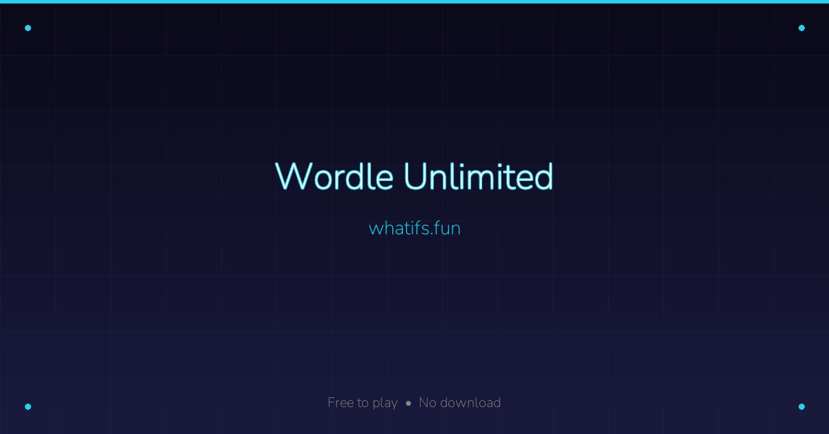 Wordle Unlimited — Free Online Word Guessing Game | whatifs.fun